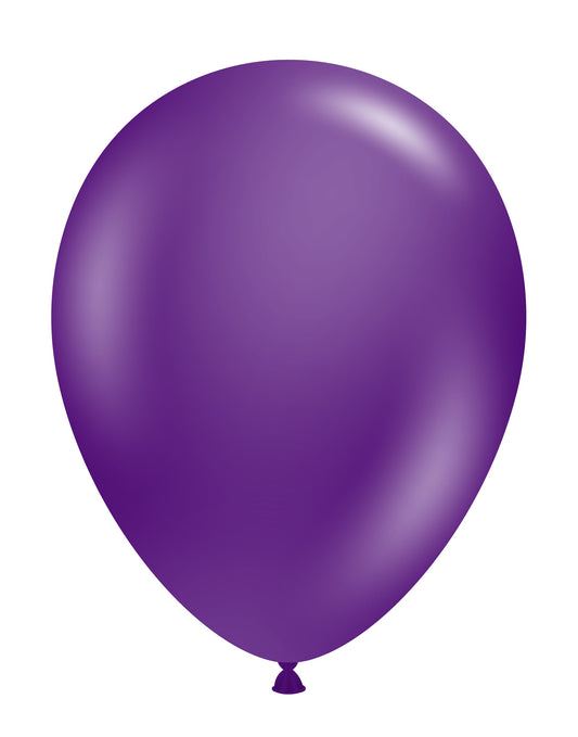 11" Crystal/Jewel Purple Tuftex Latex Balloons (100 Per Bag)