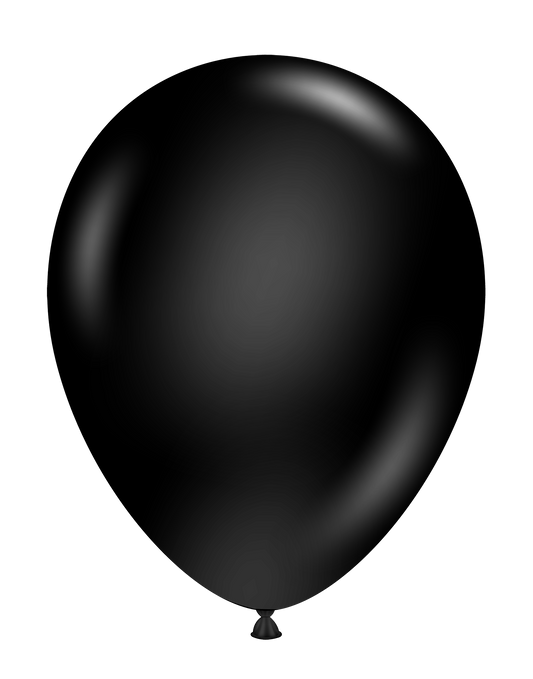 5 Inch Tuftex  Latex Balloons  Designer  Balloons (50 Per  Bag) Black