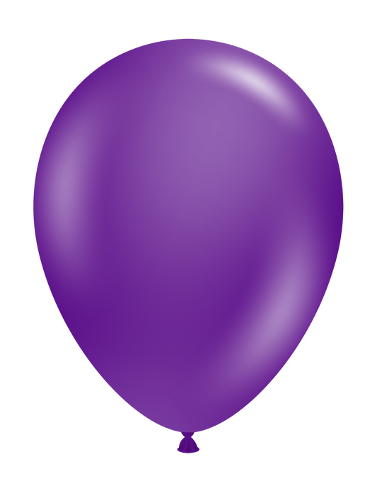 17" Tuftex Latex  Balloons  Designer  Balloons (25 Per  Bag) Plum  Purple