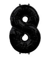 34" Anagram  Brand Black  Number 8  Balloon