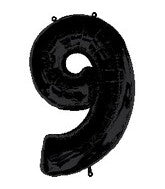 34" Anagram  Brand Black  Number 9  Balloon