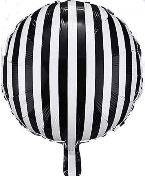 18" B&W Stripe Round