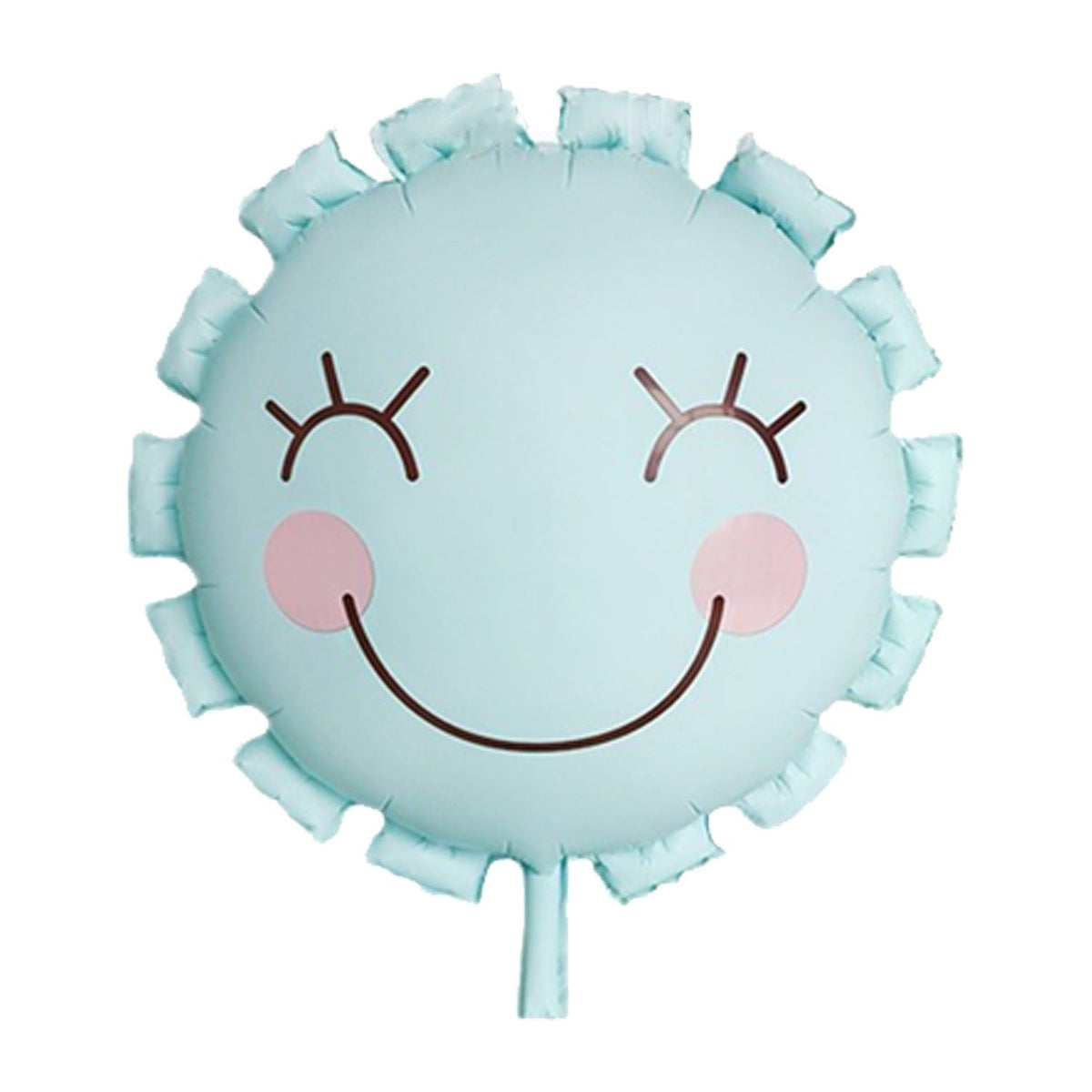 24" Smiling Matte Petal Flower Foil Balloon GREEN