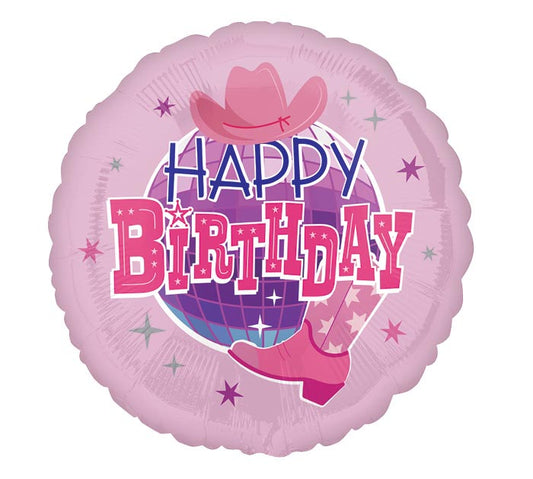 HBD 17"PKG DISCO COWGIRL
