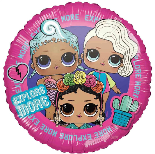 18" LOL  Explore More  Round Foil  Balloon