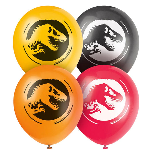 12" (8 Count)  Jurassic World  Balloons 2  Sided